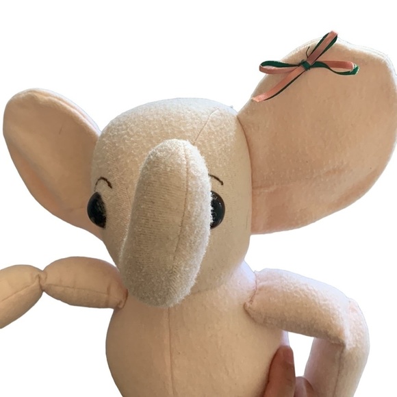 Pink Handmade bendable elephant, 20" - Picture 3 of 5